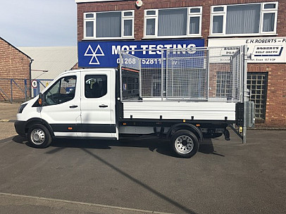 Ford Transit Crew Cab Caged Tail Lift Tipper